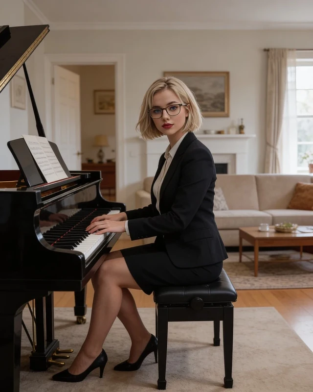 Astrid, Your Android Piano Teacher... — adult fictional android portrait